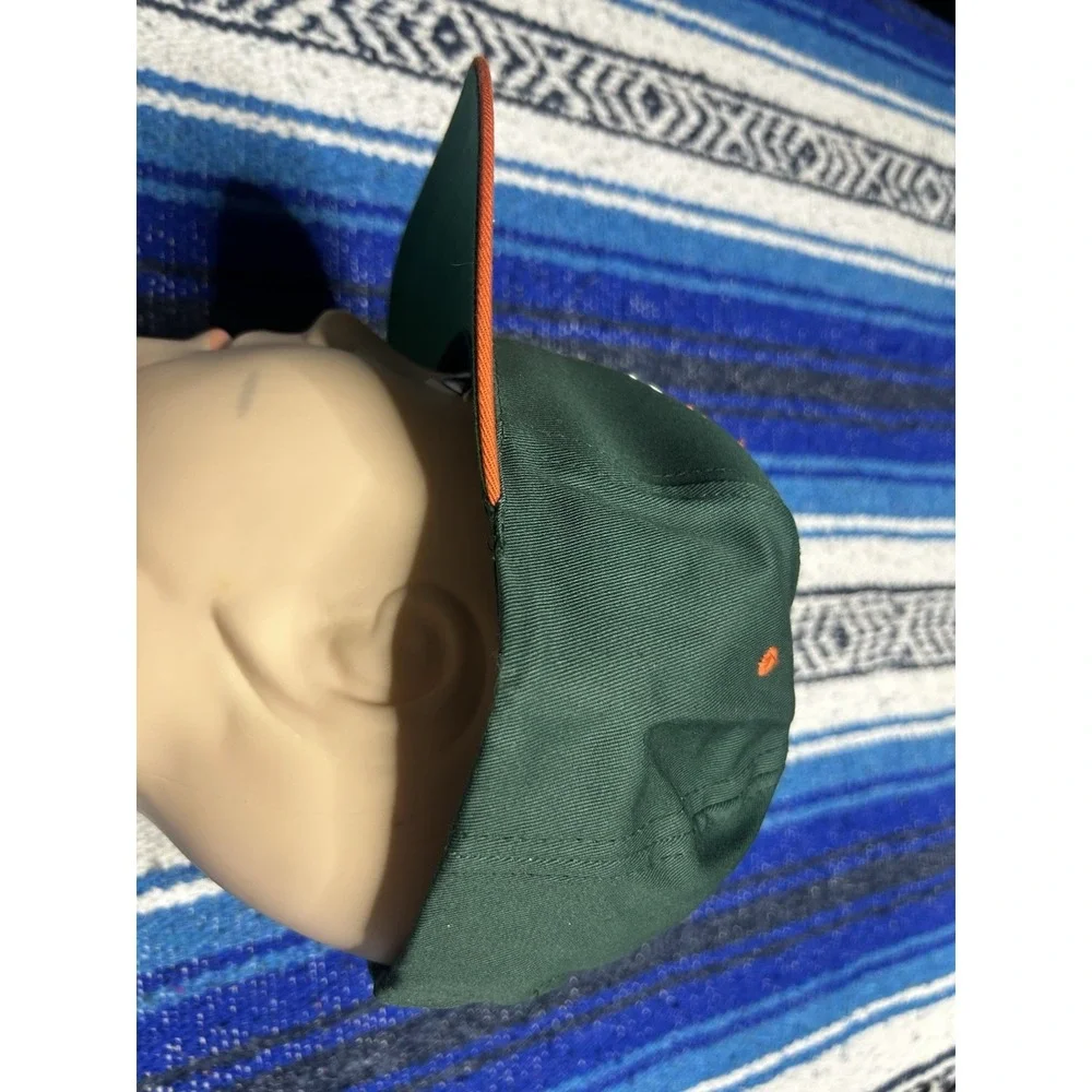 Vintage SMI Joist Nevada Snapback Hat Green Orange Steel Company Fallon